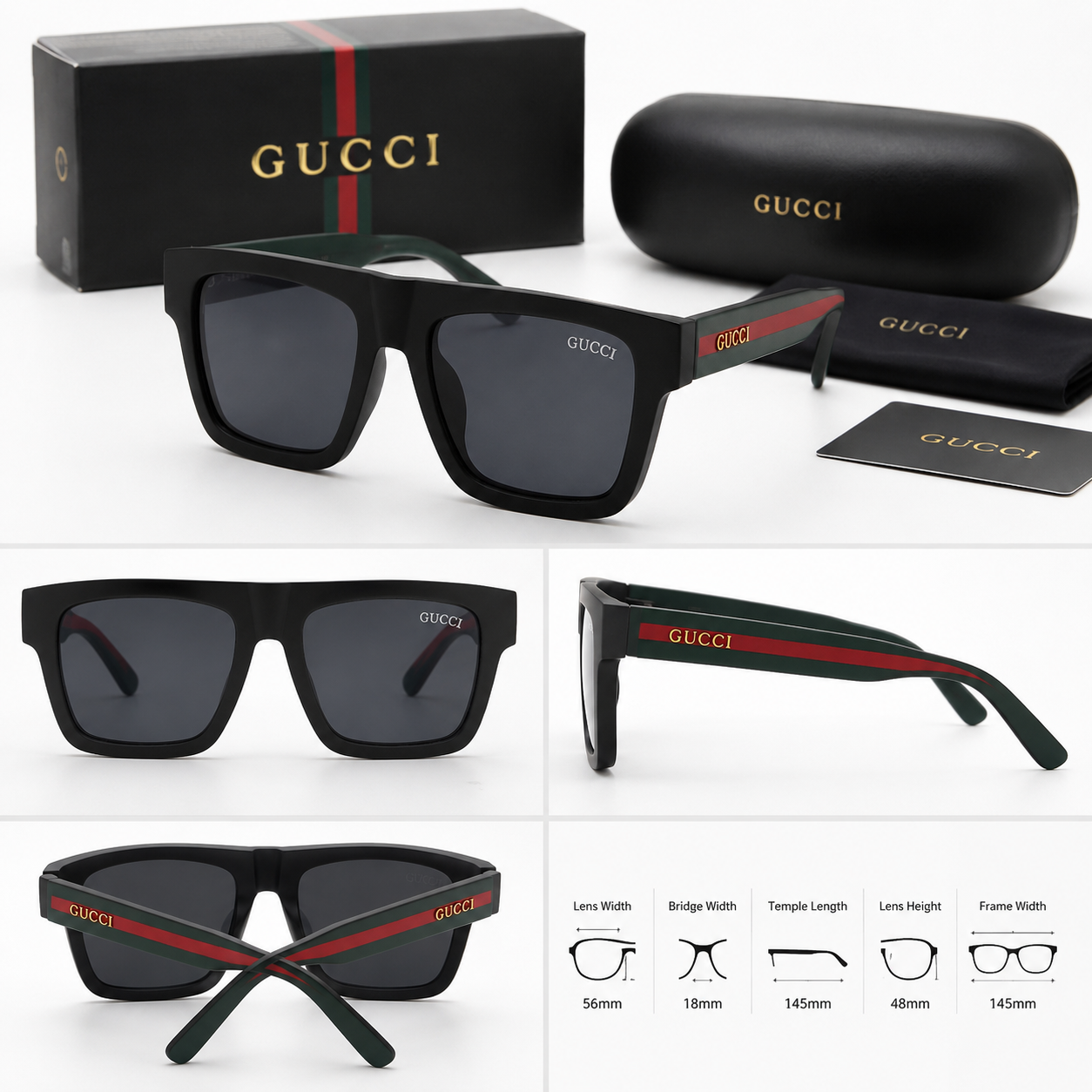 Gucci matt ginisg most demanding sunglass with box